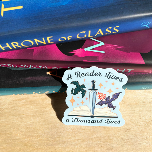 A Reader Lives a Thousand Lives Sticker