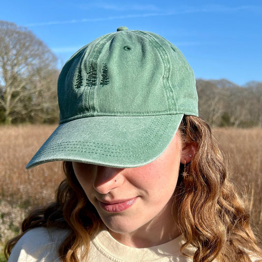 Pine Trees Embroidered Baseball Cap